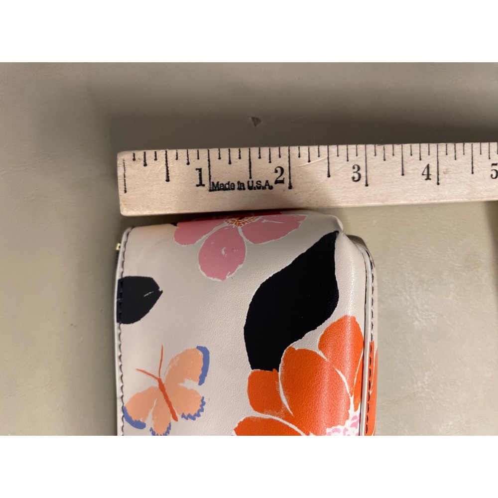 Kate Spade New York Floral Butterfly Pencil Case Cosmetic Pouch Cream Multi - Picture 10 of 10